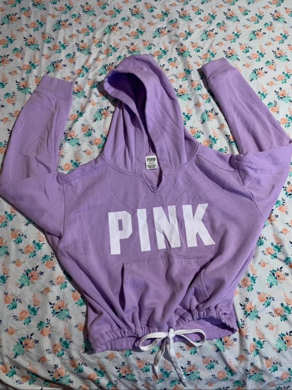 PINK Lavender Logo Hoodie